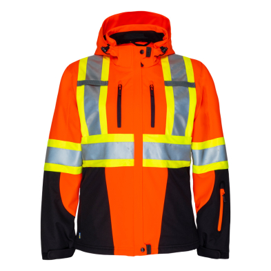SAH-P6423/2X/OR P6423 W'S HI-VIS SOFTSHELL JACKET ORANGE 2X