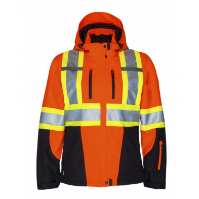 SAH-P64243XL P6424, W'S HI-VIS 3 LAYER IN SOFTSHELL JACKET, OR, 3XL