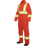 SAH-S769/OR/XL S769 TOUGHDUCK UNLIND SAFETY OVERALL ORANGE XL