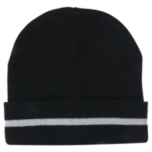 SAH-SGJ105 SGJ105 KNIT HAT WITH REFLECTIVE STRIPE SCN