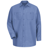 SAH-SP14MBXLLNEMB SP14MB, MNS POPLIN WRKSHRT, PETRO BLUE, XL, LONG, EMB