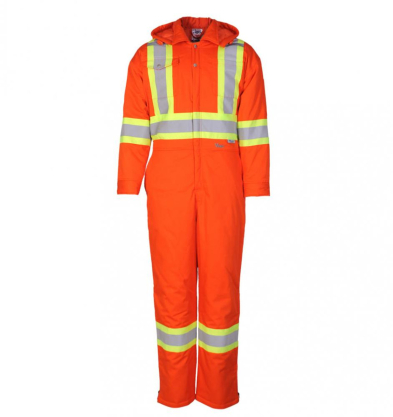 SAH-VCI30O_XL VIKING 270 GSM ORANGE COVERALL W. 4" STRIPES SIZE XL