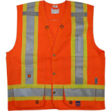 SAH-VI6135OS/M VIKING #6135O SOLID SAFETY VEST, SIZE S/M, ORANGE