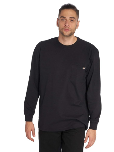 SAH-WL450BK/3X WL450BK DICKIES LS HEAVYWEIGHT CREW NECK BLACK 3X
