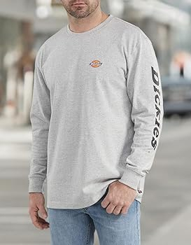 SAH-WL469HG_2XL DICKIES LS GRAPHIC TEE SIZE 2XL ,HEATHER GRY