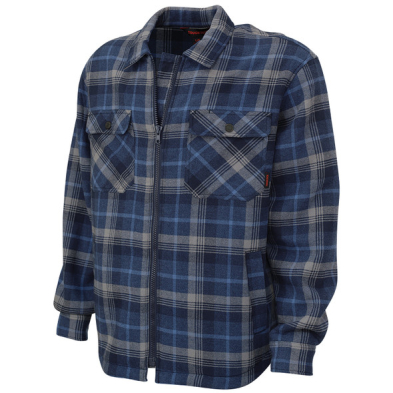 SAH-WS04/NAVY/XL WS04 RICHLU FLANNEL OVERSHIRT NAVY XL