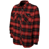 SAH-WS04/RED/2X WS04 RICHLU FLANNEL OVERSHIRT RED 2X