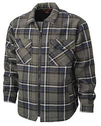 SAH-WS15/GREY/XL WS15 TOUCH DUCK SHERPA FLANNEL SHIRT GREY XL