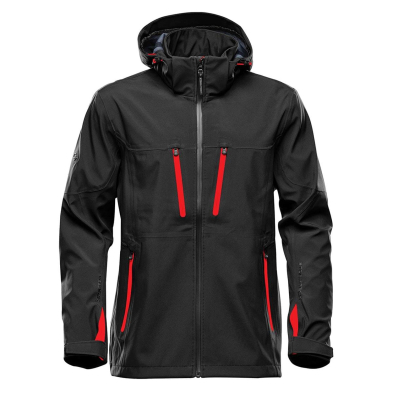SAH-XB3/BLK/RED/XLEMB XB-3, Men's Patrol Softshell, BLK/RED, XL