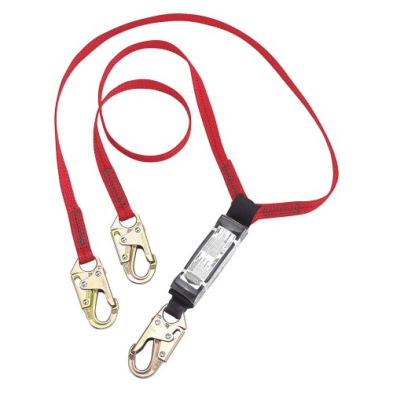 SAK-FP746144/4 746144 Poly Web Y-Lanyard w/Energy Absorber,1.75" wide web