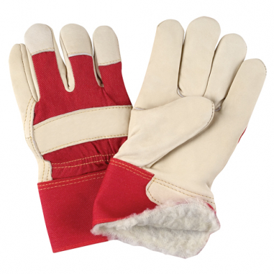 SAL-SAO053 GRAIN COWHIDE FITTERS ACRYLIC BOA LINED GLOVES