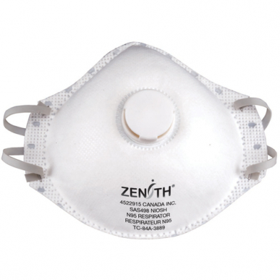 SAP-SAS498 ZENITH N95 PARTICULATE RESPIRATORS (BX/12)