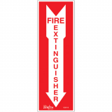SAS-SGM118 SGM118, "Fire Extinguisher" Sign, 12" x 4", Vinyl, English w