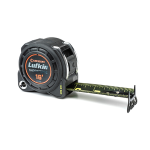 TE1-L1116B LUFKIN NITE EYE TAPE MEAURE,16' X 1-3/16",BLACK BLADE