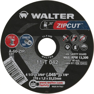 WAL-11T042 11T042 ZIPCUT DISC, 4-1/2" X 3/64"