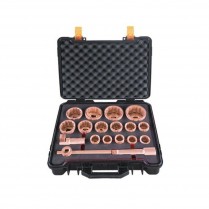 HT-A-900-MET-N0A Non Sparking Socket Set 1" Drive Metric 18 Piece Al-Cu