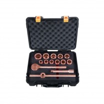 HT-A-900-SAE-K0A Non Sparking Socket Set 3/4" Drive SAE Inch 14 Piece Al-Cu