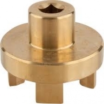 HT-B-900-12Q-04B Non Sparking Drum Socket 2" ROUND & HEX Head 3/8" Dr  Be-Cu