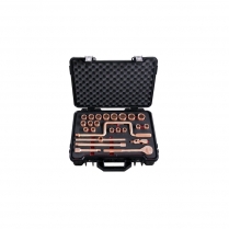 HT-B-900-MET-H0B Non Sparking Socket Set 1/2" Drive Metric 23 Piece Be-Cu