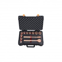 HT-B-900-SAE-C0B Non Sparking Socket Set 3/8" Drive SAE Inch 9 Piece Be-Cu