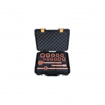 HT-B-900-SAE-L0B Non Sparking Socket Set 3/4" Drive SAE Inch 17 Piece Be-Cu