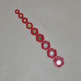 BR-520R 9 PC SAE (STRIP ONLY) RED MAGNETIC SOCKET INSERT