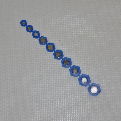 BR-521B 10 PC METRIC (STRIP ONLY) BLUE MAGNETIC SOCKET INSERT