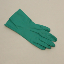 GL-G107 S GREEN 15mil NITRILE FLOCKLINED GLOVE  SML