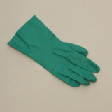 GL-G107 S GREEN 15mil NITRILE FLOCKLINED GLOVE  SML