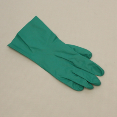GL-G107 X GREEN 15mil NITRILE FLOCKLINED GLOVE  XLG