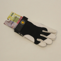 GL-MG1 L BLK ON WHT GOAT SKIN GLOVE LRG