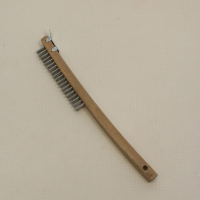 IM-B161 WIRE SHOE BRUSH LONG HANDLE W SCRAPER
