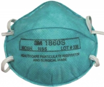 3M1860S MASK N95 PARTICULATE MOULDED LATEX FREE SMALL