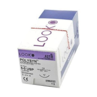 421B SUTURE 5-0 POLYSYN 27" C6, 19MM NDL 3/8   UNDYD BR  LOOK