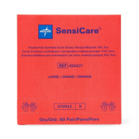 484407 GLOVES SENSICARE VINYL STERILE LARGE