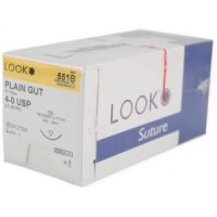 551B SUTURE 4-0 PLAIN GUT 27" C-6 18MM NDL 3/8 RV CUT LOOK