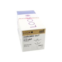 559B SUTURE 4-0 CHROMIC GUT 27" C-6 18MM NDL 3/8  RV CUT LOOK