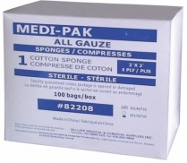 6802212 GAUZE PADS STERILE 2" X 2" 12 PLY SINGLE