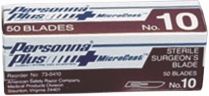 730410 BLADES PERSONNA PLUS MICROCOATE #10 STER