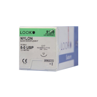 913B SUTURE NYLON 5-0  C-17 NDL 10" BLK