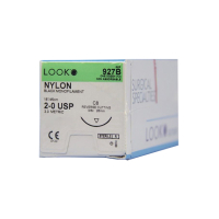 927B SUTURE NYLON 2-0 18" C8 3/8 NDL 18MM RV.CUT LOOK BLK MONOFIL