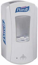 GOJO554 GOJO LTX-7 TOUCH FREE PURELL DISPENSER WHITE/WHITE 1320-04