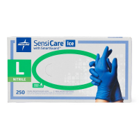 MDS6803 GLOVES SENSICARE ICE NITRILE BLUE P/F SIZE LARGE