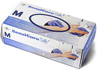MDS7085 SENSICARE SILK NITRILE PF MEDIUM EXAM GLOVES NON STERILE