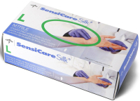 MDS7086 EXAM GLOVE SENSICARE SILK NITRILE PF LARGE TEX. DRK. BLUE
