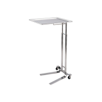 P1068SS MAYO STAND SS 12 5/8" X 19 1/8" FOOT OPERATED 2 WHEEL PEDIGO