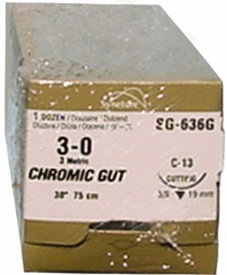 SG635 SUTURE CHROMIC GUT 4-0 WITH C13 NEEDLE