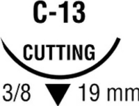SL690 SUTURE POLYSORB 5-0 C-13 30" 19MM 3/8 CIRCLE REV. CUT.