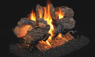 CHD21820 PETERSON 18" CHARRED OAK SEE THRU LOGS O