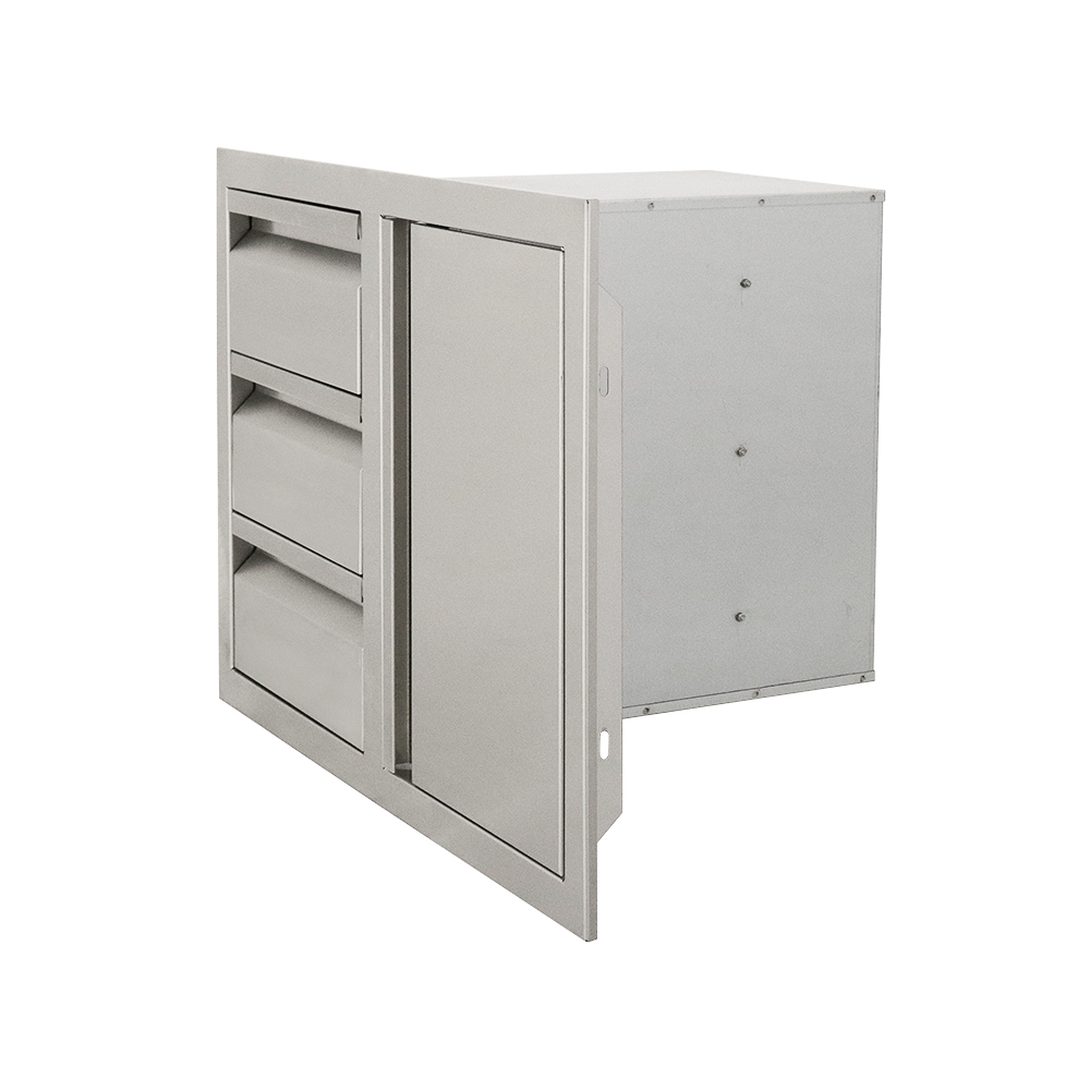 Door/3-Drawer Combo Soft Close-RIGHT SWING